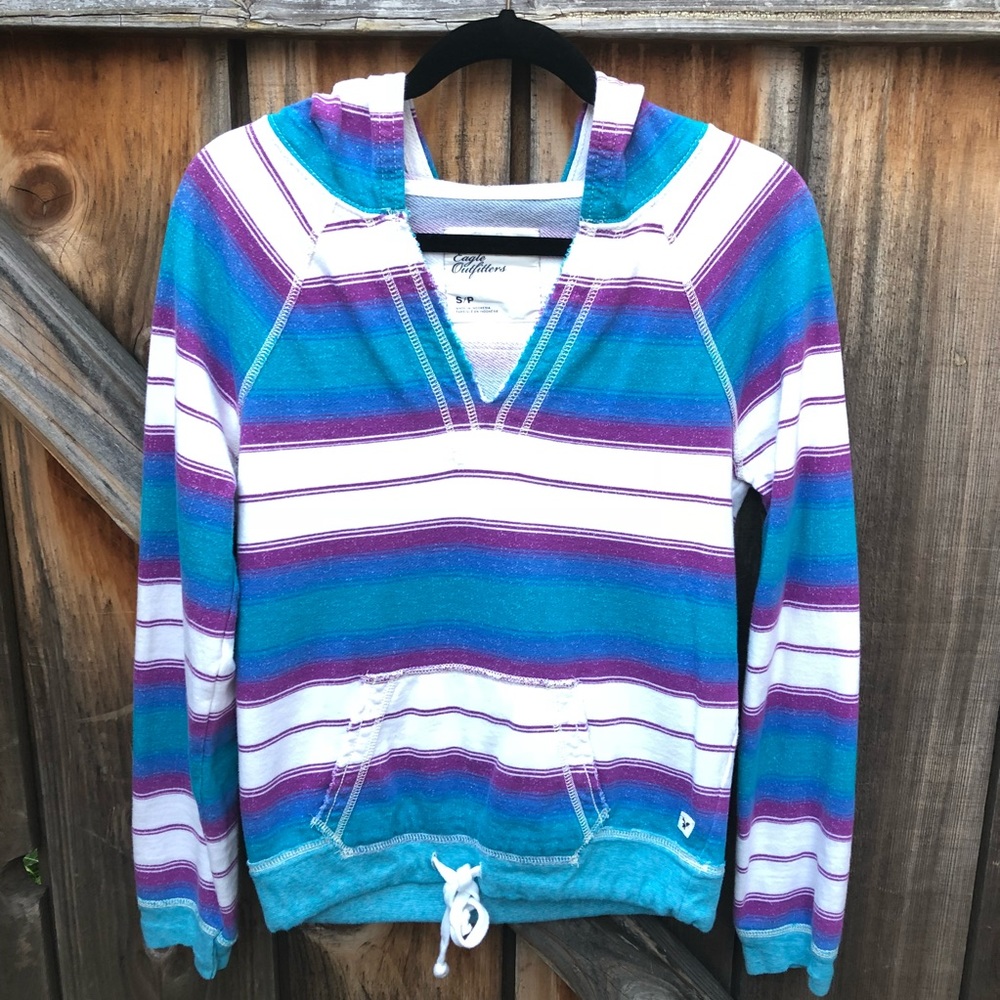 American Eagle AE Summer Stripe Hoodie